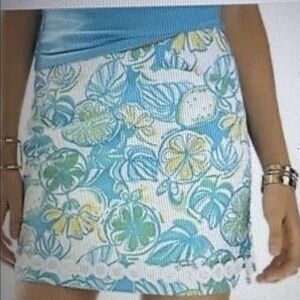 Lilly Pulitzer Marigold Sweet & Sour Lemon Cotton Skirt  Skort ; Sz: 4; EUC